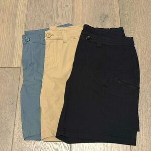 Set of 3 Women’s Eddie Bauer Utility Cargo Walking Shorts, Sz 8 and 10